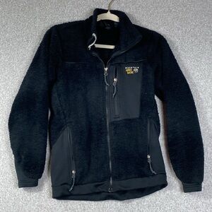 Mountain HardWear fuzzy jacket teddy bear S true black deep pile fluffy gorpcore